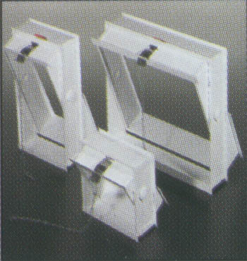 Accesorios para bloques de vidrio. Armazones practicables (metálicos y lacados en color blanco) -  Crucetas para juntas.