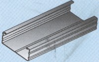Maestra F-47 para estructura de falsos techos con placas de yeso laminado. Distancia recomendada a 400 y 500 mm.entre sí.para mayor resistencia al peso posterior.