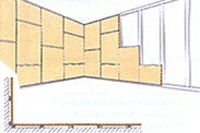 Aplicaciones pared. Revestimiento de paramentos verticales-horizontales mediante sistema atornillado.